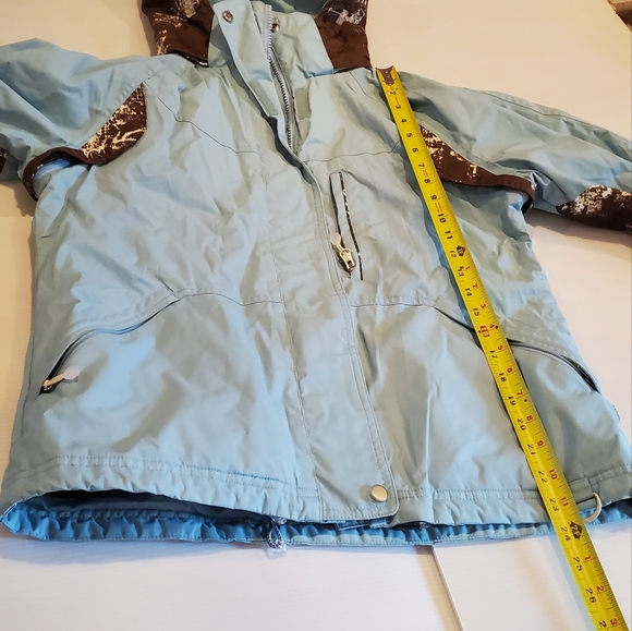 NILS Ski Insulated Women's Jacket Teal Green Detachable Hood M - Picture 12 of 16